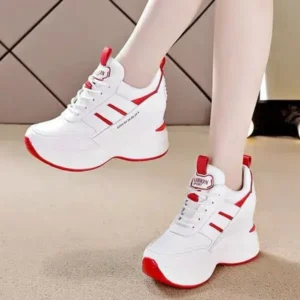 Romboom Women Fashion Platform Lace-Up Sneakers