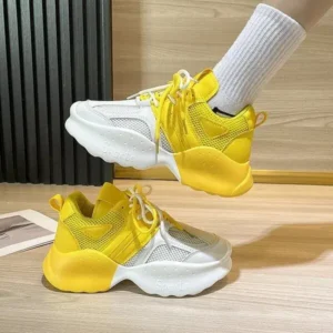 Romboom Women Fashion Gradient Mesh Breathable Sneakers