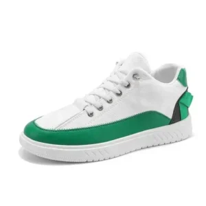 Romboom Men'S Fashion Color Matching Pu Simple Sneakers