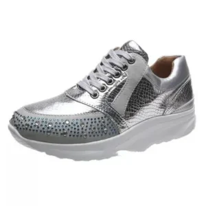 Romboom Women Fashion Rhinestones Sneakers