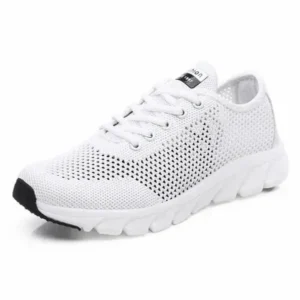 Romboom Women Fashion Sports Lace Up Hollow Design Mesh Breathable Sneakers