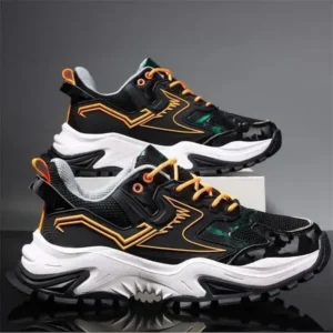 Romboom Men Casual Breathable Color Block Sneakers