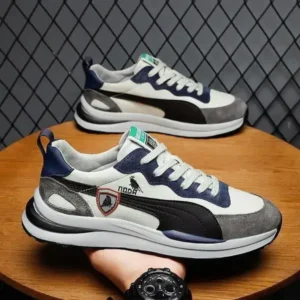 Romboom Men Casual Color Matching Breathable Sneakers