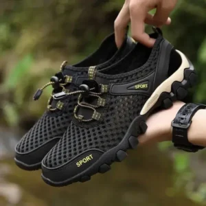 Romboom Men Fashion Mesh Wear-Resistant Hiking Sneakers