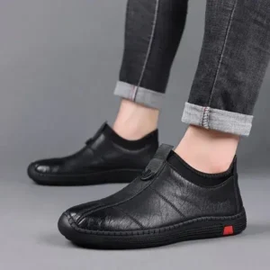 Romboom Men Casual Non-Slip Flat Pu Shoes