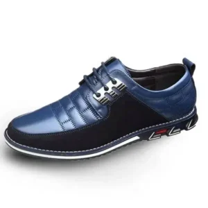 Romboom Men Casual Check Pu Shoes