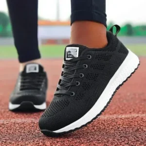 Romboom Women Casual Lace-Up Design Mesh Breathable Sneakers