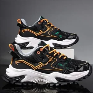 Romboom Men Spring Autumn Fashion Casual Colorblock Mesh Cloth Breathable Rubber Platform Shoes Sneakers