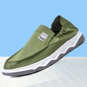 Romboom Men Fashion Breathable Canvas Shoes