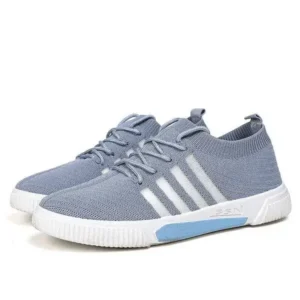 Romboom Men'S Fashion Stripe Lightweight Breathable Low Top Sneakers