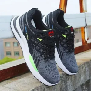 Romboom Men Casual Breathable Color Block Low Top Sneakers