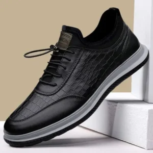 Romboom Men'S Casual Lightweight Waterproof Breathable Pu Sneakers