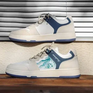 Romboom Men'S Casual Landscape Painting Printed Sneakers