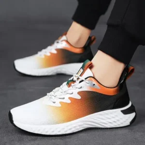 Romboom Men'S Fashion Breathable Mesh Color Block Sneakers