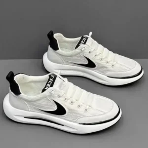 Romboom Men Fashion Color Block Breathable Mesh Low Top Sneakers