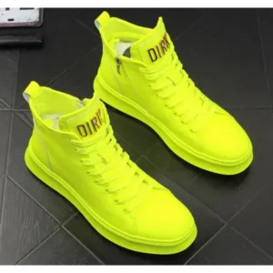 Romboom Men'S Fashion Bright Color High-Top Sneakers