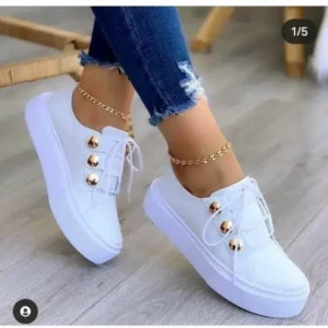 Romboom Women Plus Size Casual Platform Sneakers