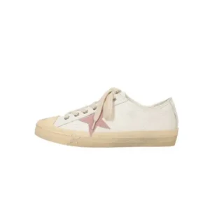 Romboom Women Fashion Casual Lace-Up Pink Star Sneakers