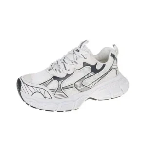 Romboom Women Fashion Distinctive Color Changing Lace-Up Comfortable Breathable Thick-Soled Sneakers