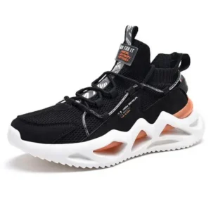 Romboom Men Spring Autumn Fashion Casual Colorblock Mesh Cloth Breathable Rubber Platform Shoes Sneakers