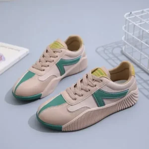 Romboom Women Fashion Color Block Breathable Sneakers