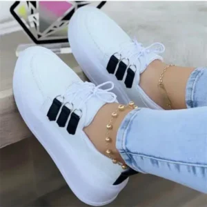 Romboom Women Fashion Lace-Up Sneakers