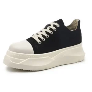 Romboom Women Casual Breathable Low Top Canvas Platform Shoes