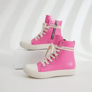 Romboom Women Fashion Rose Faux Leather High Top Shoes