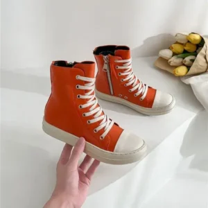 Romboom Orange Up Platform High Top Casual Shoes