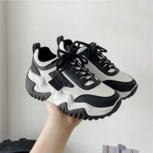 Romboom Women Fashion Solid Color Platform Casual Sneakers